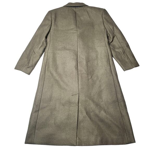 J Crew Petite Palais Double Breasted Topcoat Italian Wool Coat Jacket Green 2P - Picture 3 of 9